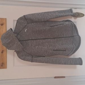 Gray Puma zip up hoodie with zip pockets